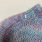 Vintage Hand knit Space Dyed Cropped Mock Neck Sweater Small