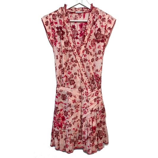 Poupette St Barth Estelle Mini Dress in Pink Floral