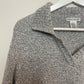 Rebecca Malone Collared Sweater Pullover Grey Space Knit Large