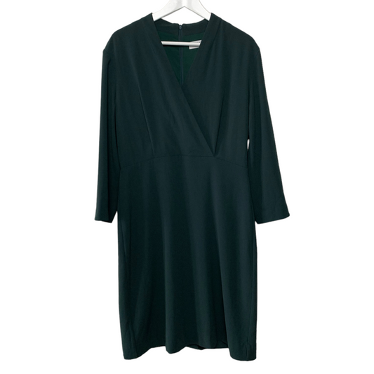 MM Lafleur Niko Wrap Front Dress Deep Forest Green 12