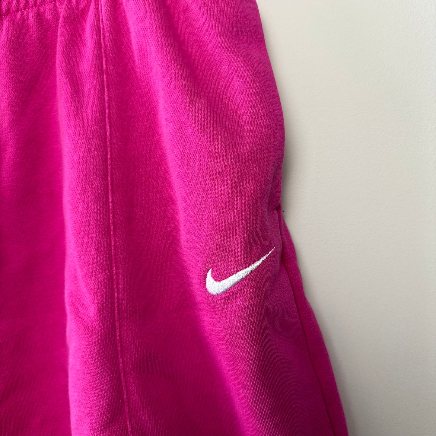 Nike Collection Fleece Shorts Pink High Rise Long Length Medium