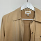 Vintage 90s Talbots Camel Button Down Collared Shirt Shacket Faux Suede SP