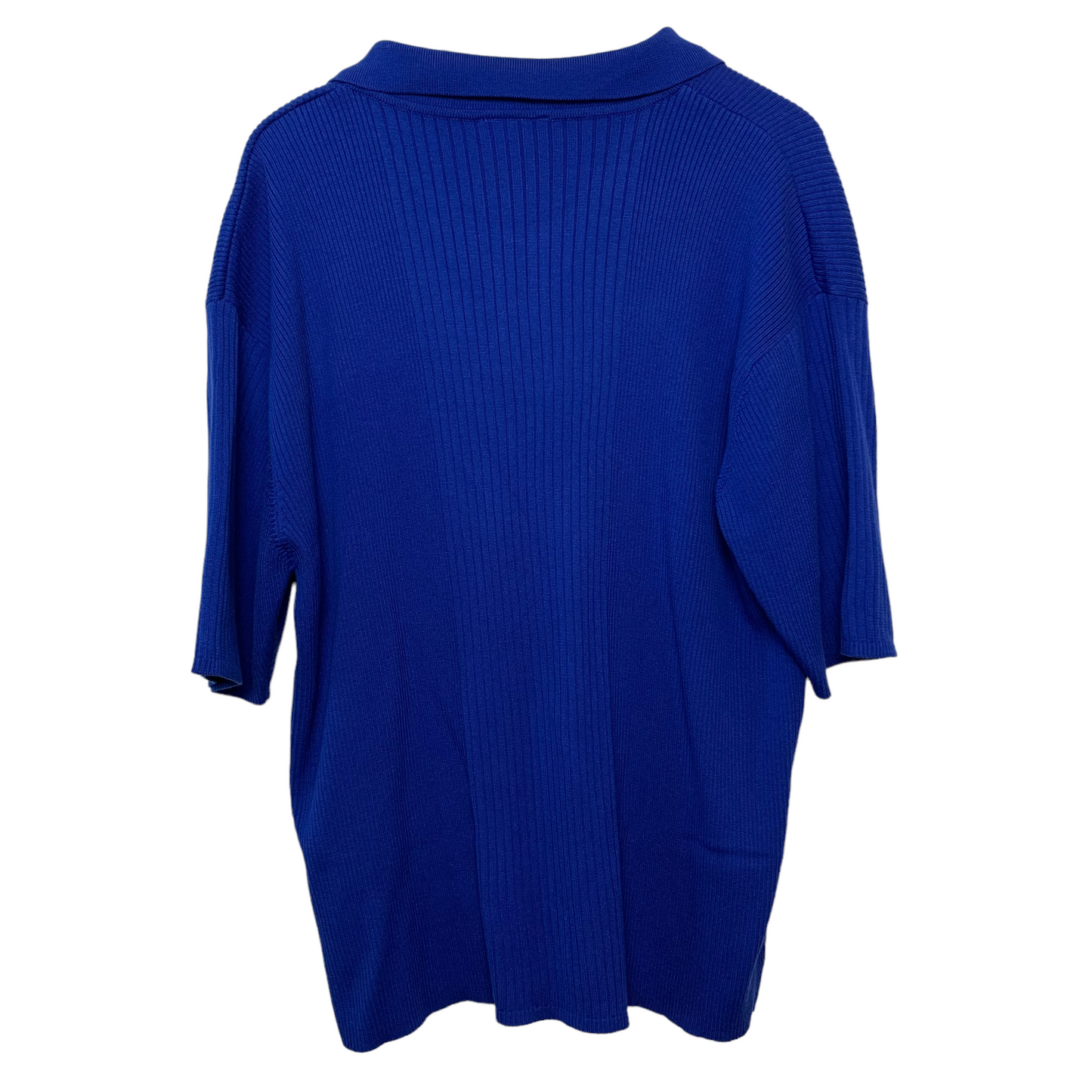 Vintage Irvine Park Knit Polo Sweater Royal Cobalt Blue 2XL