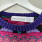 Vintage 90s Robert Scott Ltd. Chunky Knit Sweater Geometric Striped Purple Pink Large