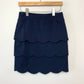 J. McLaughlin Providence Scalloped Navy Blue Skirt 4
