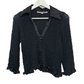 Y2K Rezrekshn Black Scrunchie Polo Shirt Silk 6