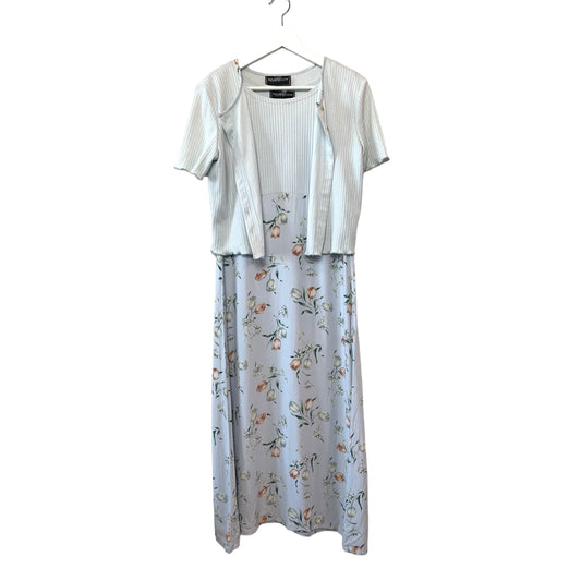 Vintage 1990s Molly Malloy Maxi Dress and Matching Cardigan Medium