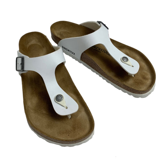 Birkenstock White Thong Sandals 41 10