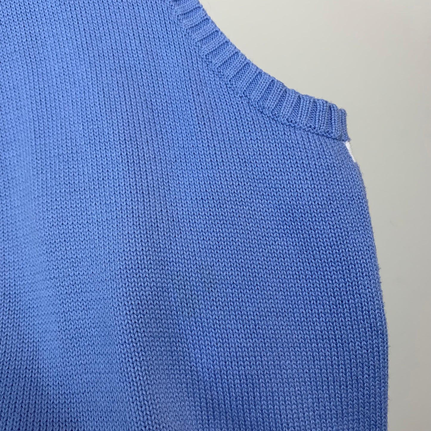 Vintage 90s Polo by Ralph Lauren Sweater Vest Blue Single Striped Cotton Medium