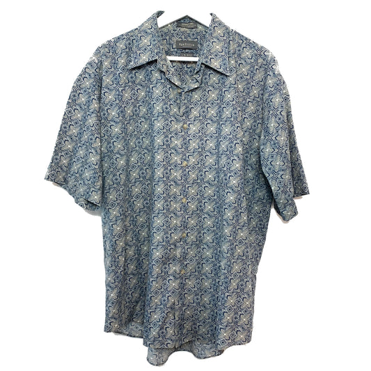 Vintage 90s Van Heusen Pattern Short Sleeve Button Down Collared Shirt Large