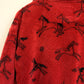 90s Tsunami Horse Fleece Jacket Red and Black with a Collar Size Small