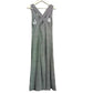 Vintage 90s Carol Anderson Black and White Polka Dot Cross back Maxi Dress with Shell Buttons 10