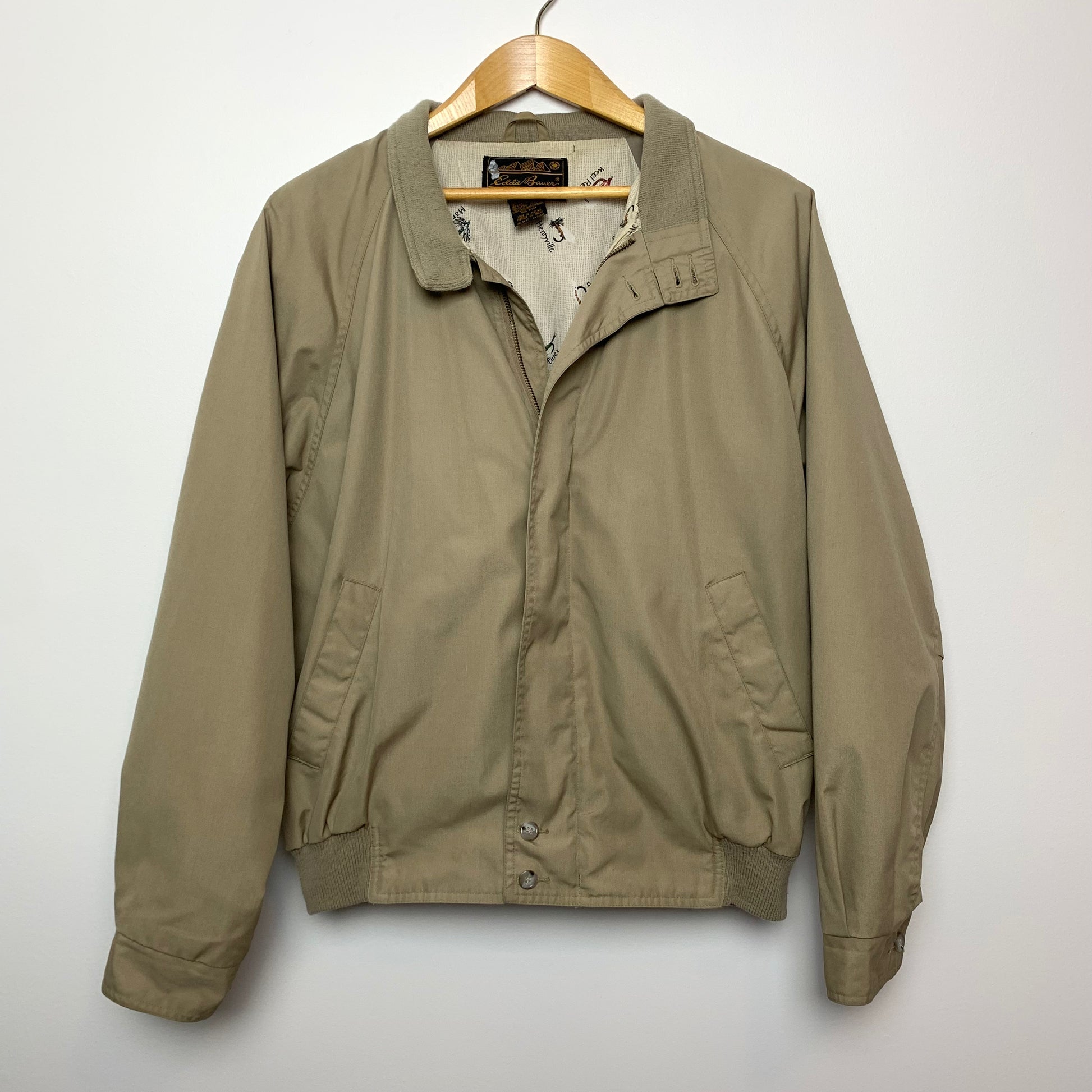 Vintage 80s 90s Eddie Bauer Fleece Colorblock Mens Medium