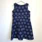 April Cornell Corduroy Mini Dress Jumper Navy Blue Floral Size Small