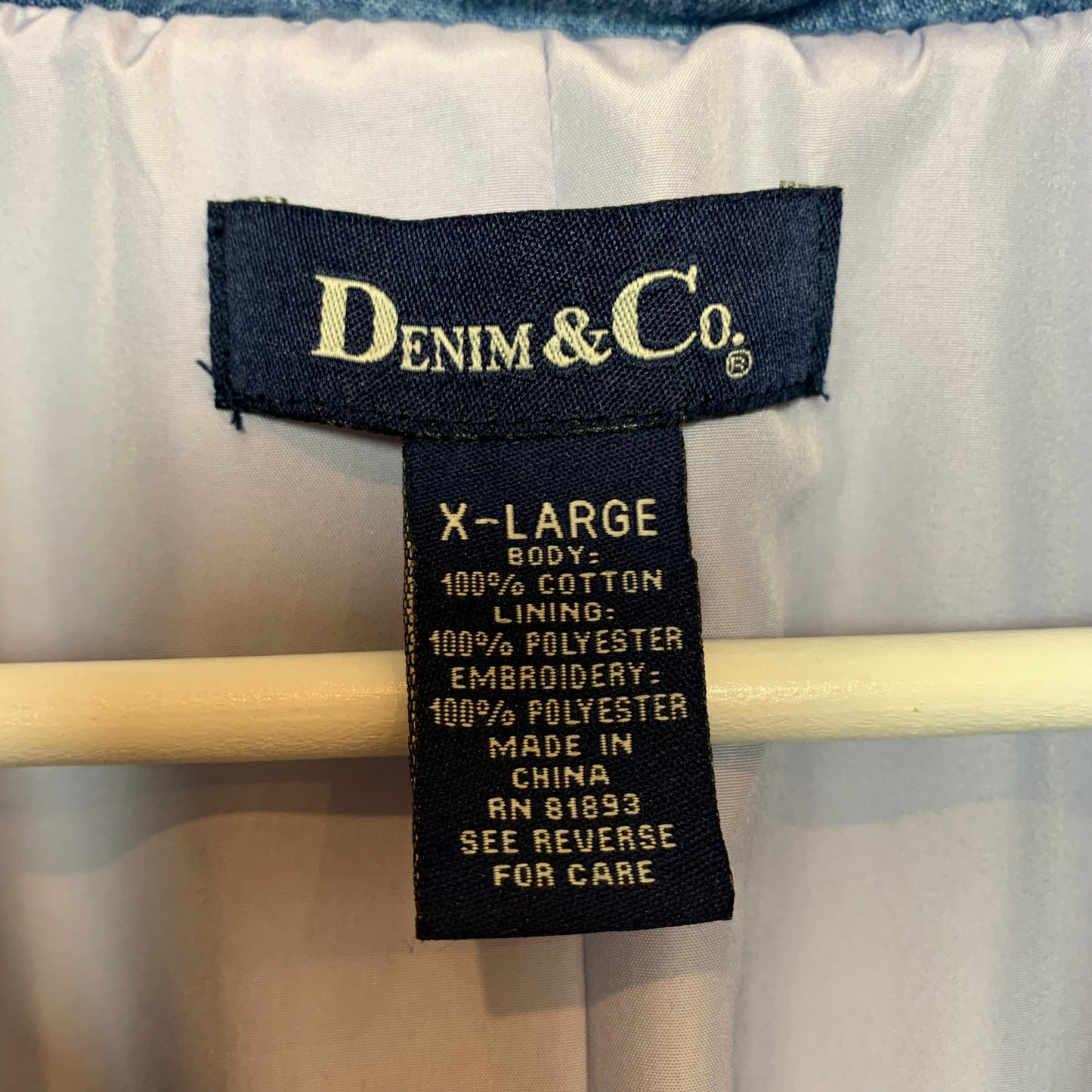 Vintage denim & Co Jean Denim Chore Coat XL Cotton