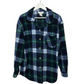 Vintage 90s Casual Corner Fleece Plaid Shacket Large