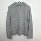 Rebecca Malone Collared Sweater Pullover Grey Space Knit Large