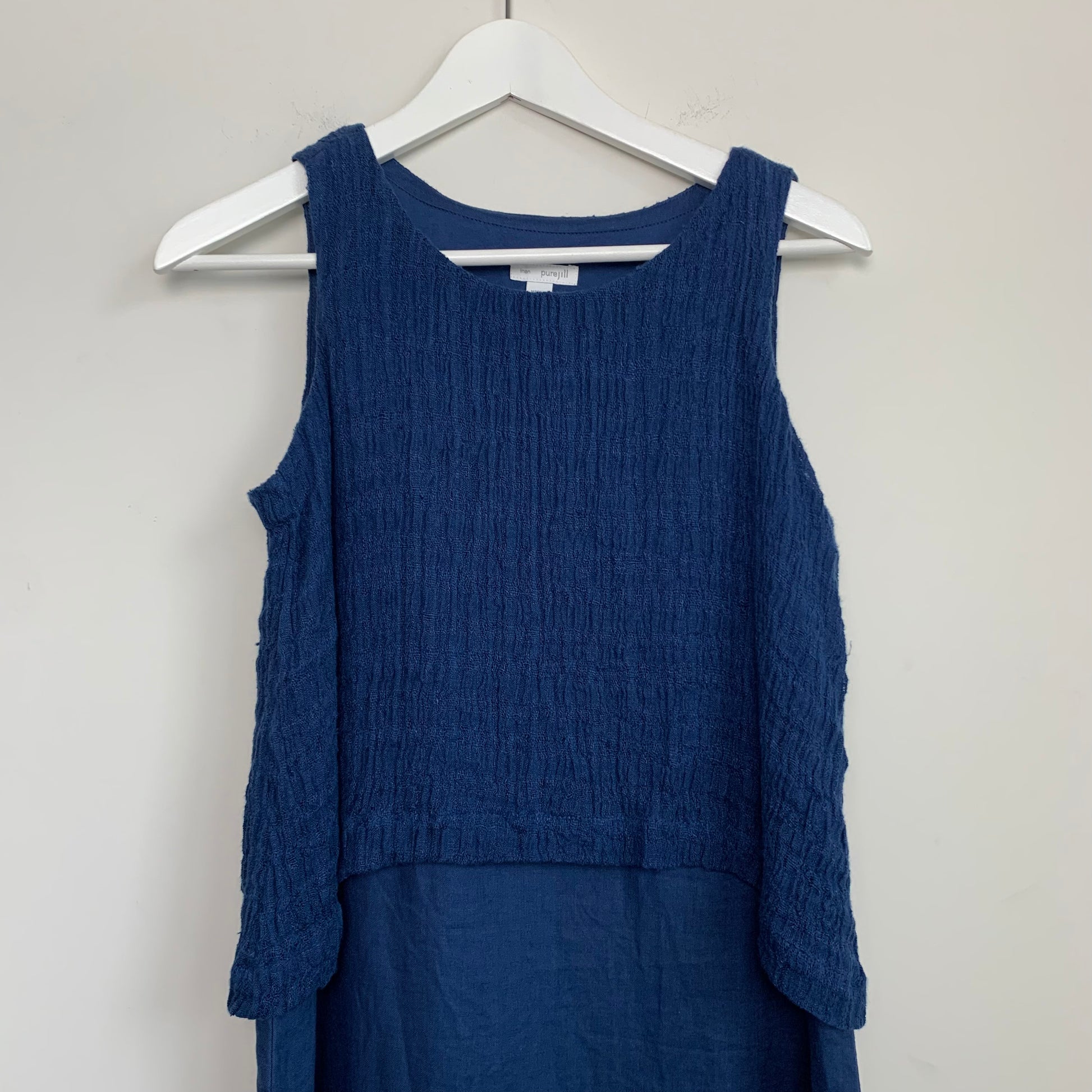 J.Jill Solid Navy Blue Casual Dress Size XL (Petite) - 71% off