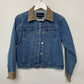 90s Y2K No Boundaries Denim Jean Jacket Leopard Trim