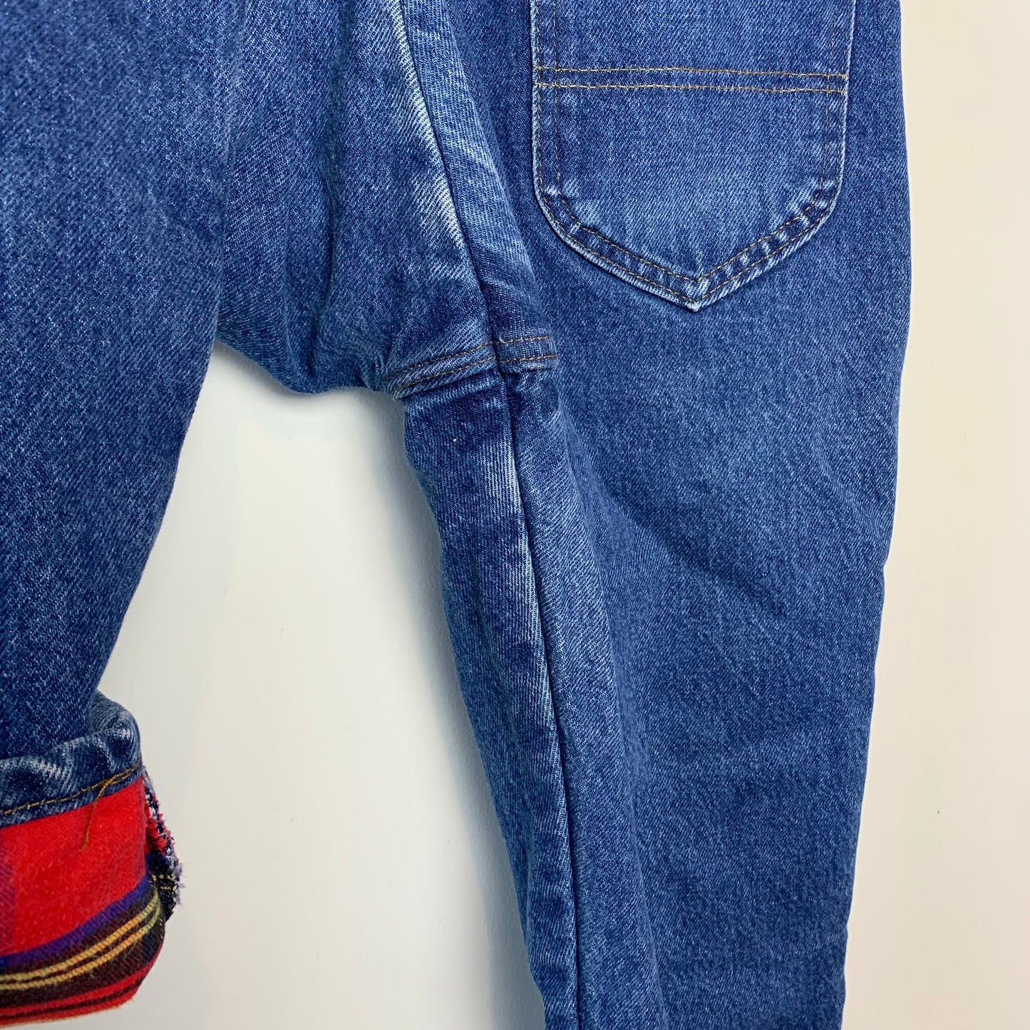 Vintage 90s L.L. Bean Flannel Lined Denim Jeans High Rise Straight Leg 14