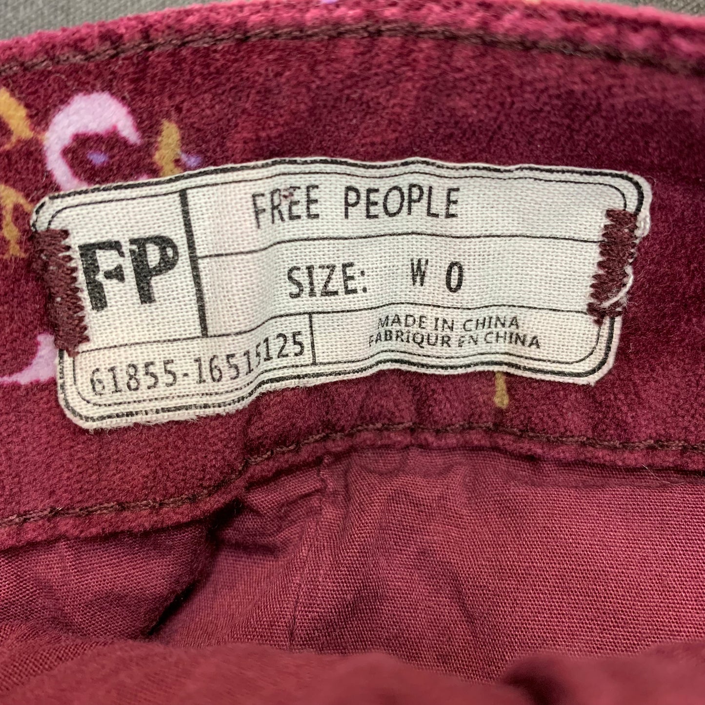 Free People Velvet Mini Skirt 0
