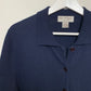 Vintage Kim Rogers Knit Sweater Polo Cardigan with a Collar Medium Petite