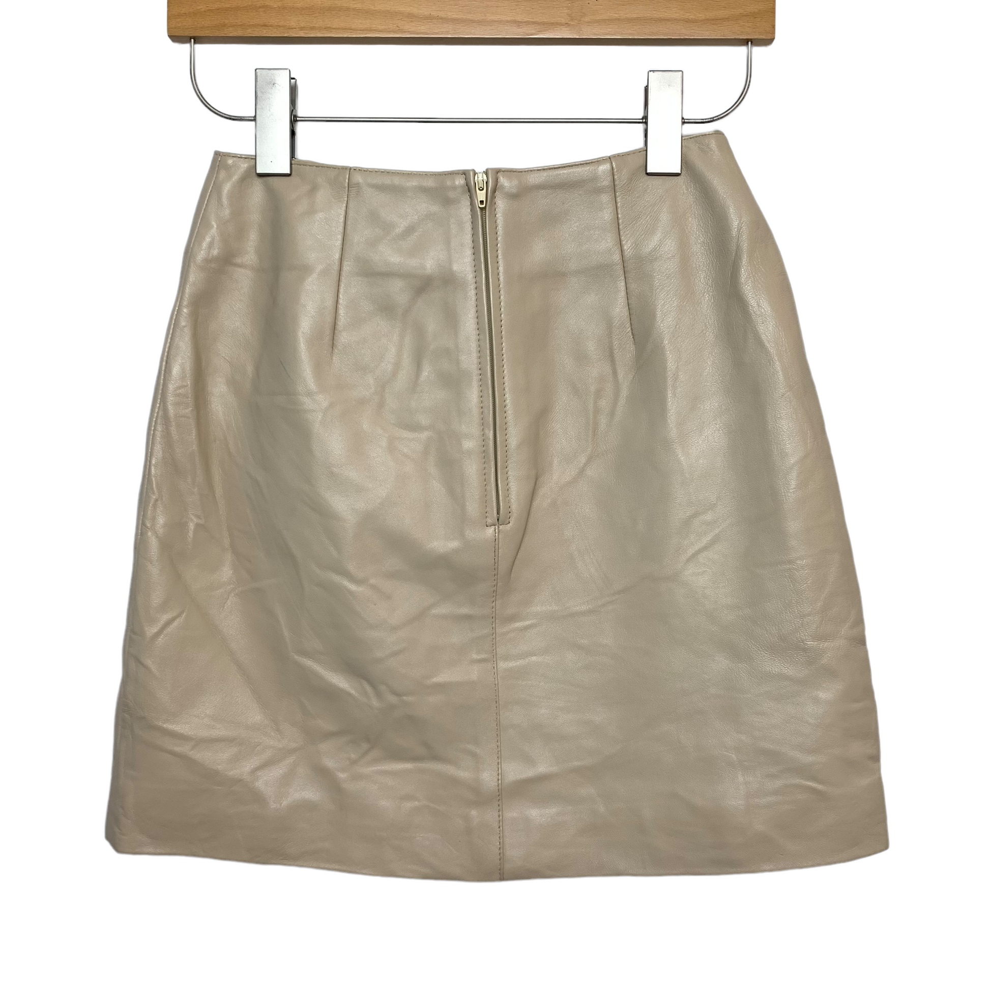 Hugo buscati leather mini skirt sale