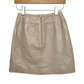 Vintage Hugo Buscati Leather Mini Skirt Beige Neutral 2