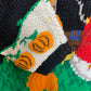 Vintage 90s Eagle's Eye Halloween Cardigan Sweater Hand Knit 3X