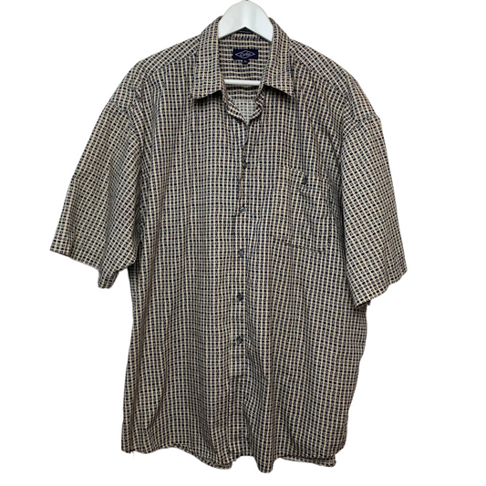 Vintage 90s Carlos Short Sleeve Button Down Collared Shirt Cotton XL