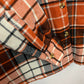 Neuse Orange Plaid Shirt Jacket Shacket Quilted Flannel Medium