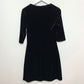 Vintage 90s Fredericks of Hollywood Black Velvet Dress Medium Made in the USA