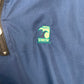 Vintage UNCW Vest Navy Blue Windbreaker Pullover Golf Large Made in the USA