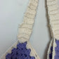 Handmade Knit Crochet Purse Pink and Purple Granny Square Bag