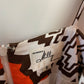 Vintage Milly Orange and Brown Pattern Dress Low Back V Neck