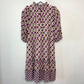 Marie Oliver Bryer Dress High Neck Puff Sleeve Purple Size Medium