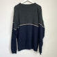 90s Izod Sweater Single Stripe Grandpa Chunky Knit Ribbed XL