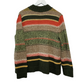 Earth Tones Christopher & Banks Chunky Knit Striped Sweater Zip Up XL