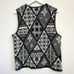 Classic Elements 80s 90s Sweater Vest Patchwork Argyle Size Medium Button Down