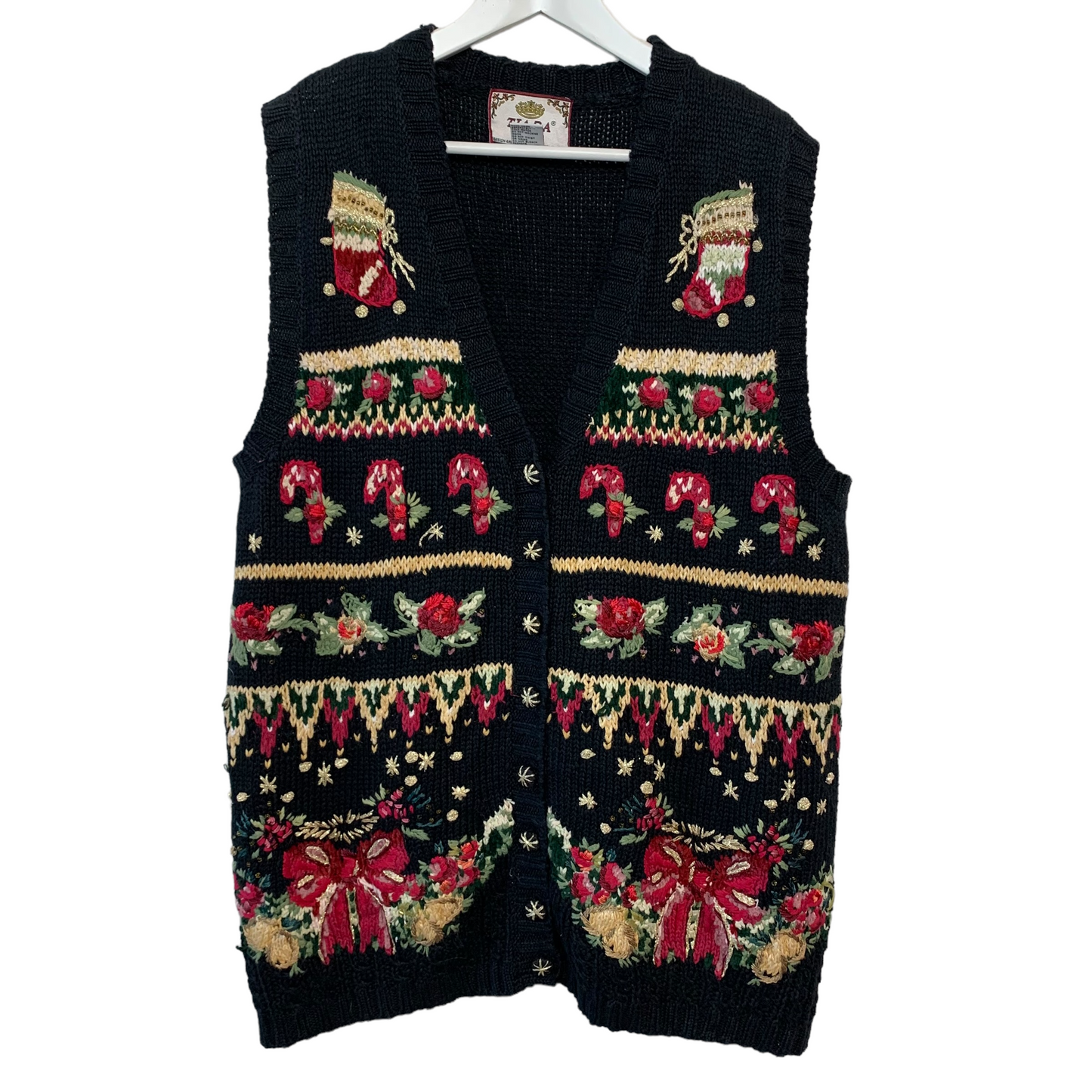 Vintage Y2K Tiara Christmas Sweater Vest 18/20