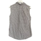 Vintage 90s L.L. Bean Black and White Gingham Sleeveless Button Down Collared Shirt Cotton Small