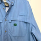L.L. Bean Tropicwear Style Shirt Light Blue Large Outdoorsman Fishing