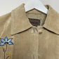 Vintage Brandon Thomas Suede Leather Jacket Floral Embroidery