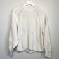 H&M White Chunky Knit Sweater Cropped Baloon Sleeve Boxy Fit Size Small