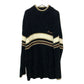 Vintage 90s Sean John Mock Neck Sweater with Single Stripe XXXL