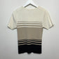 Vintage 90s Casual Corner Neutral Ribbed Baby Tee Small