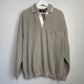 Oak Creek 90s Y2K Sweatshirt Pullover Collared Neutral Polo Oatmeal Size XL
