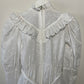1970s Carho White Lace Midi Dress Made in West Germany XXS Gunne Sax Style