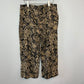Cabi Linen Pants Black and Brown Straight Leg Crop Small