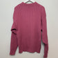 Vintage 90s Nowell's Chunky Knit Sweater Pink Large Made in the USA